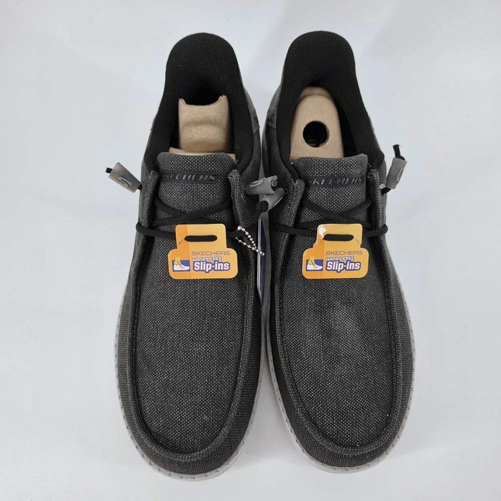 Skechers Mens Melson Coronado Slip-ins Canvas Charcoal Grey 10.5 Hands Free